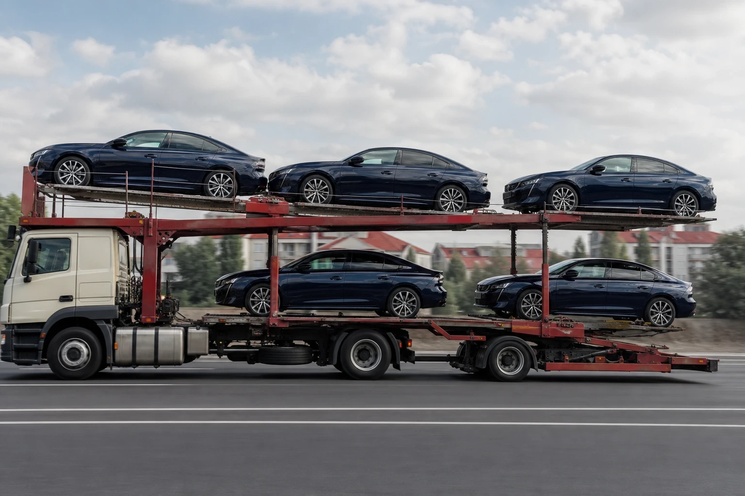 Фотоотчёт: автовоз с Peugeot 508 на трассе